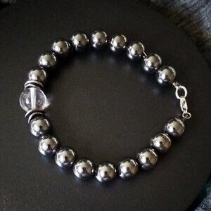 Calm and in Control! Thick + Chunky + Heavy! Unisex Hematite Bracelet! 8" Wrist